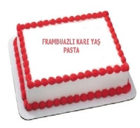 Şık ve Sade Tasarımlı 15 Kişilik Frambuazlı Pasta